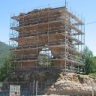 Imagen de las obras de reconstrucción del torreón realizadas hace tres años