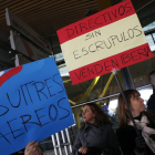 Acto reivindicativo en Barajas en el día de ayer.