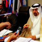 El ministro saudi de Energía, Al-Falih, en una reunión de la OPEP en Viena.