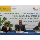 María Eugenia Gancedo, Antonio Gato y Francisco Álvarez tras la presentación del proyecto.