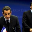 Nicolás Sarkozy y el presidente de la Comisión Europea, José Manuel Durao Barroso