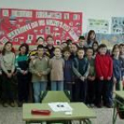 Algunos de los escolares, en la fotografía, que participan en el programa de concienciación