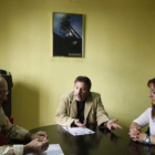 Luis Mariano Santos, Mariano Arias, Melchor Moreno, Buiza y Vallejo, en la reunión.