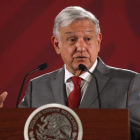 El presidente de México, Andrés Manuel López Obrador, en el Palacio Nacional. MARIO GUZMÁN