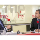 Del Olmo regresó ayer a Radio Nacional de España con una entrevista semanal. La primera, al ex presidente Rodríguez Zapatero.