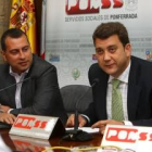 El edil de Acción Social, Cortés, ayer con el alcalde, Carlos López Riesco