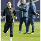 Messi se ejercita ante el entrenador Gerardo Tata Martino.