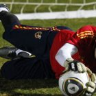 Casillas, en la sesión preparatoria de ayer.