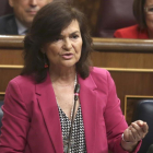 Carmen Calvo hoy en el Congreso