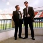 Luis Manuel Rubi Blanc, a la izquierda, administró al Atlético de Madrid