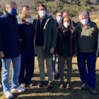 Los populares leoneses y asturianos, durante su acto de campaña en la montaña central. DL