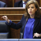 La vicepresidenta del Gobierno, Soraya Sáenz de Santamaría.