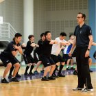 El leonés Alejandro Vaquera en un momento de su clase a los árbitros coreanos. DL