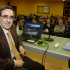 Manuel Rodríguez Pascual, ayer en la sala Gordón Ordás de la Universidad de León. SECUNDINO PÉREZ