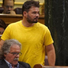 Gabriel Rufián, durante el pleno del Congreso.