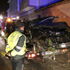 Estado en el que quedó el vehículo siniestrado en la localidad orensana de Monterrei. SXENICK