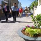 El alcalde de Ponferrada en la visita de la finalización de las obras en las calles de Santo Tomás