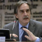 El ministro de Trabajo, Valeriano Gómez, durante su comparecencia en el Senado.