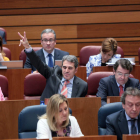 Procuradores del PP en su bancada en el Parlamento Autonómico durante el Pleno.