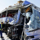 Estado del bus siniestrado en Ávila