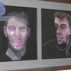 Fotografía facilitada por la policía de uno de los cuadros de Bacon sustraídos el año pasado en un domicilio de Madrid.