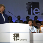 Soledad Becerril, ayer, en su intervención.