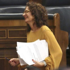 La ministra de Hacienda, María Jesús Montero, en el Congreso de los Diputados.