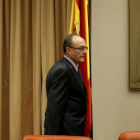 Luis María Linde en el Congreso de los Diputados, en una imagen de archivo.