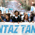 Un momento de la manifestación convocada ayer por el centro de Bilbao.