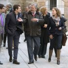 Casado y Méndez de Vigo, ayer, junto al resto de dirigentes del PP, ayer, en Ávila.