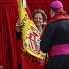 La alcaldesa de Valencia, Rita Barberá, en el acto de este domingo.
