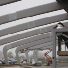 Obras en la nueva terminal de viajeros de La Virgen del Camino.