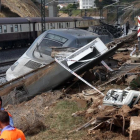 Accidente del tren Alvia en Angrois, en julio del 2013.