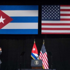 Obama, tras su discurso en el teatro Alicia Alonso de La Habana.