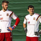 De Gea y Casillas, en una convocatoria de la selección.