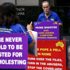 Manifestación contra los abusos sexuales a menores, en Sydney, en febrero del 2016.