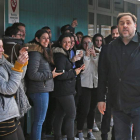 Oriol Junqueras a su llegada al campus de Manresa de la Universidad de Vic.