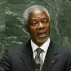 Kofi Annan durante su intervención de ayer en la asamblea de Naciones Unidas