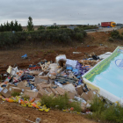 La carga del camión permanecía en el lugar por al mañana