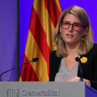 La portavoz del Govern, Elsa Artadi, en rueda de prensa tras una reunió del consell executiu