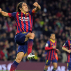 Puyol, que volvió al once, erró en el primer gol pero después se resarció al marcar el tercer tanto.