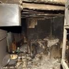 Estado en el que quedó la casa tras el incendio