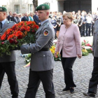 Angela Merkel, en el homenaje a los héroes de la ’Operación Walkiria’.