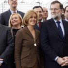 Herrera, Cospedal, Rajoy, Mañueco y Cifuentes, ayer en 	el ‘sanedrín’ del Patido Popular en Madrid. RAQUEL P. VIECO