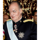 El rey, en la sala del Palacio Real donde se presentaron las cartas credenciales.
