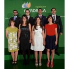 Foto de familia de los estudiantes de Castilla y León becados.