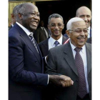 Gbagbo y el presidente de Cabo Verde, Pedro Pires.