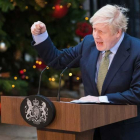 El primer ministro británico, Boris Johnson, presume de su mayoría.
