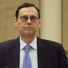 El exgobernador del Banco de España, Jaime Caruana, compareció ayer en la comisión. BALLESTEROS