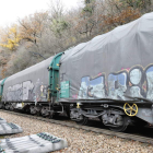 Tren de mercancías en la zona de la rampa de Pajares. MARCIANO PÉREZ